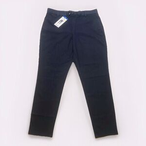 NWT Mario Serrani Navy Textured Ankle Pants sz L Stretch